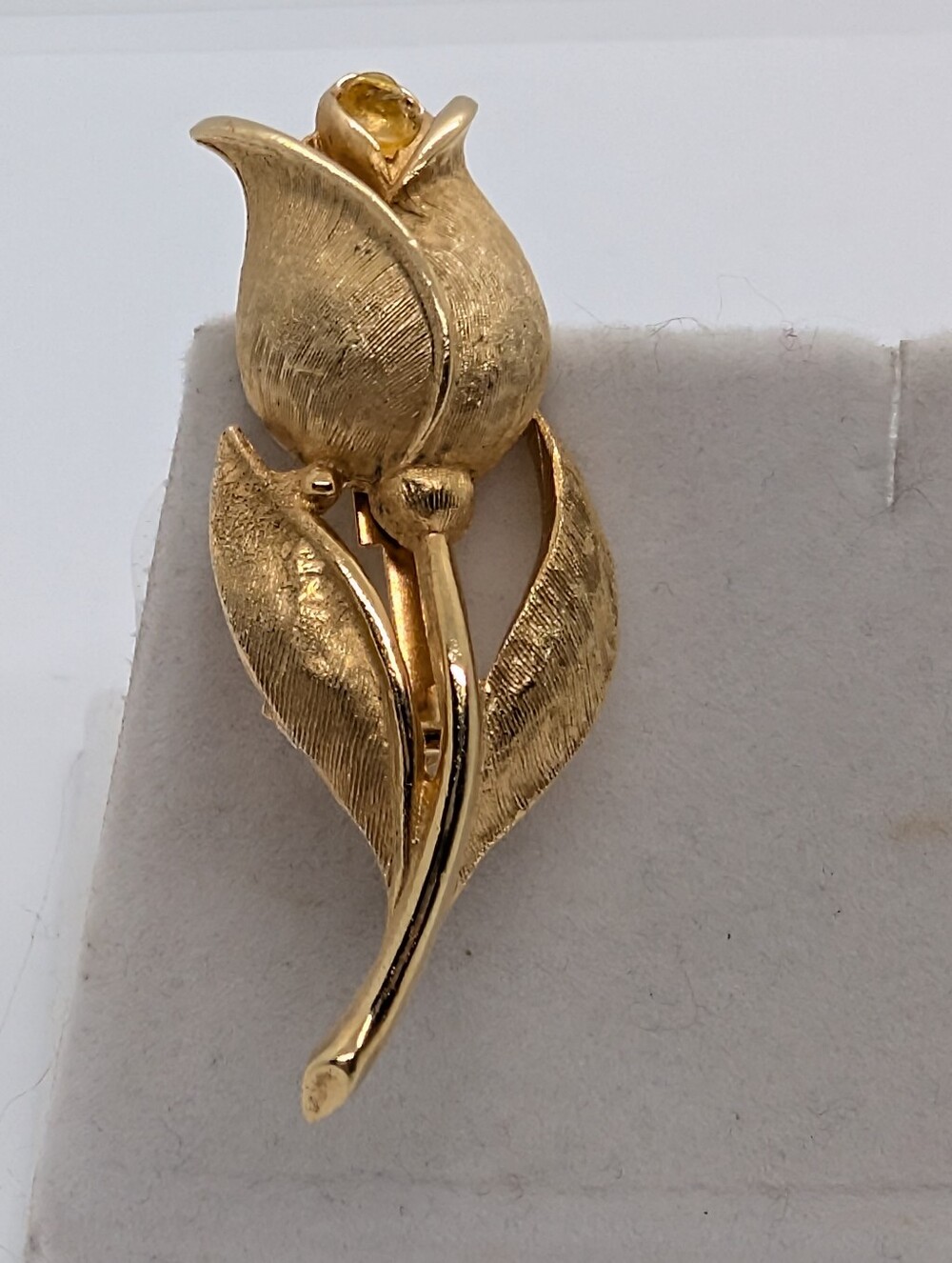 Vintage Gold-Tone Coro Rose Brooch - Picture 2 of 5